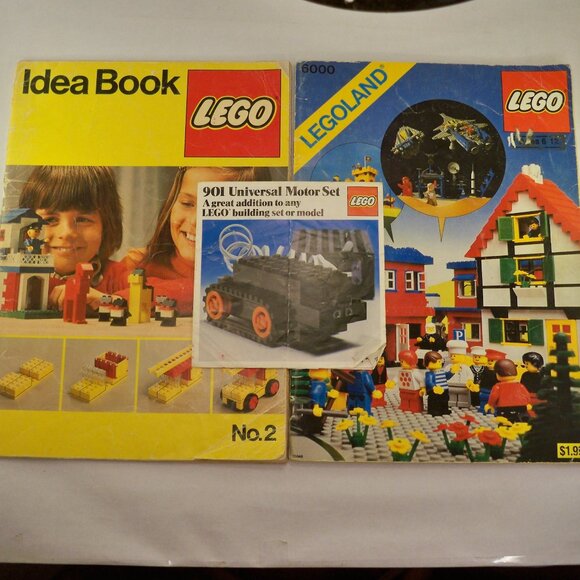 Vintage *6000 LEGOLAND Book, *Idea Book No.2 & *901 Universal Motor Set Booklet - Picture 1 of 10